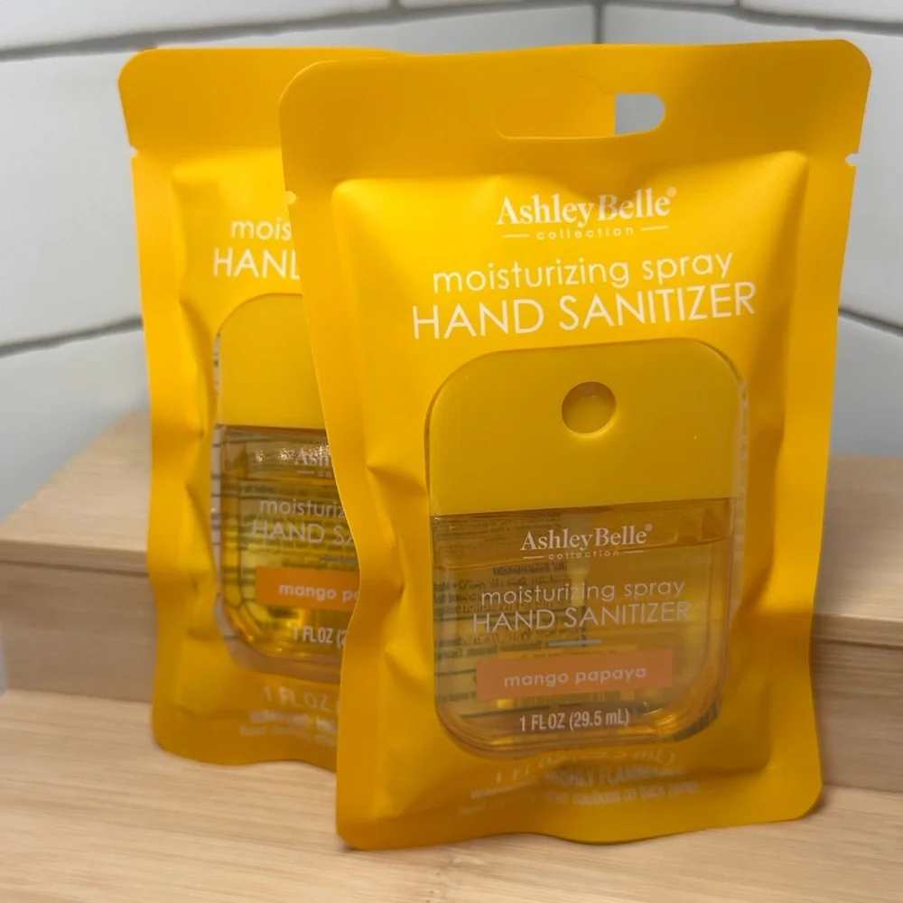 AshleyBelle Moisturizing Spray Hand Sanitizer - Mango Papaya - Bright Yellow